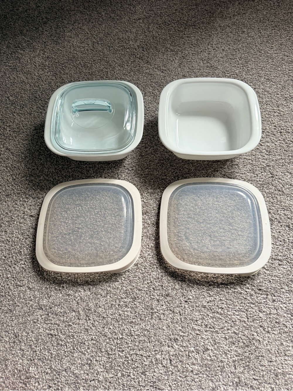 CorningWare SimplyLite 1.5 Qt Casserole Dishes Set of 2 + Lids